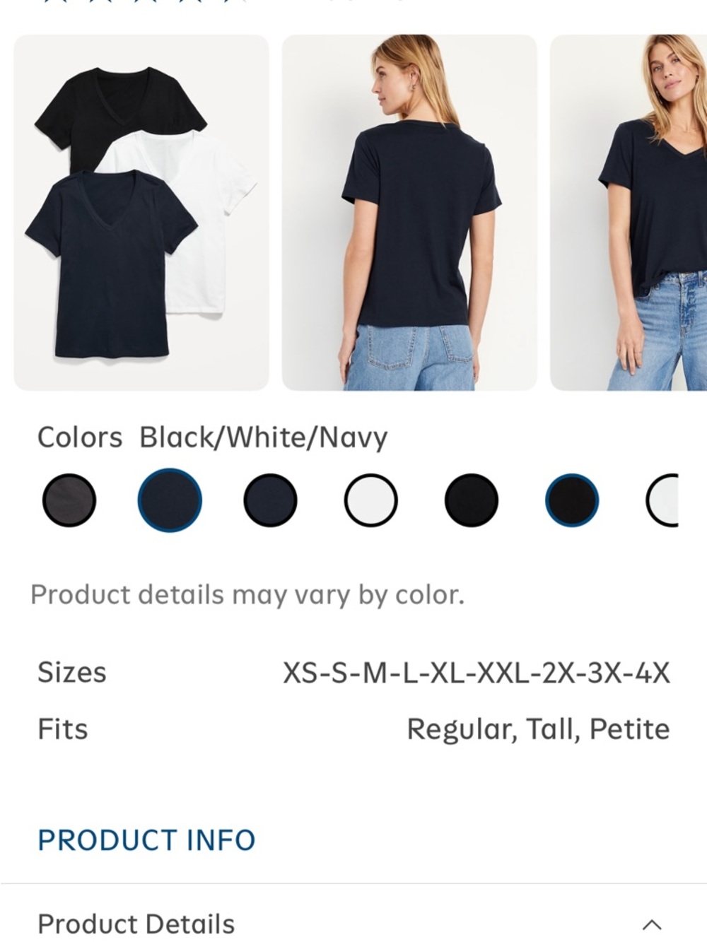 3 Old Navy Classic V-neck Short Sleeve Tee - Packaged